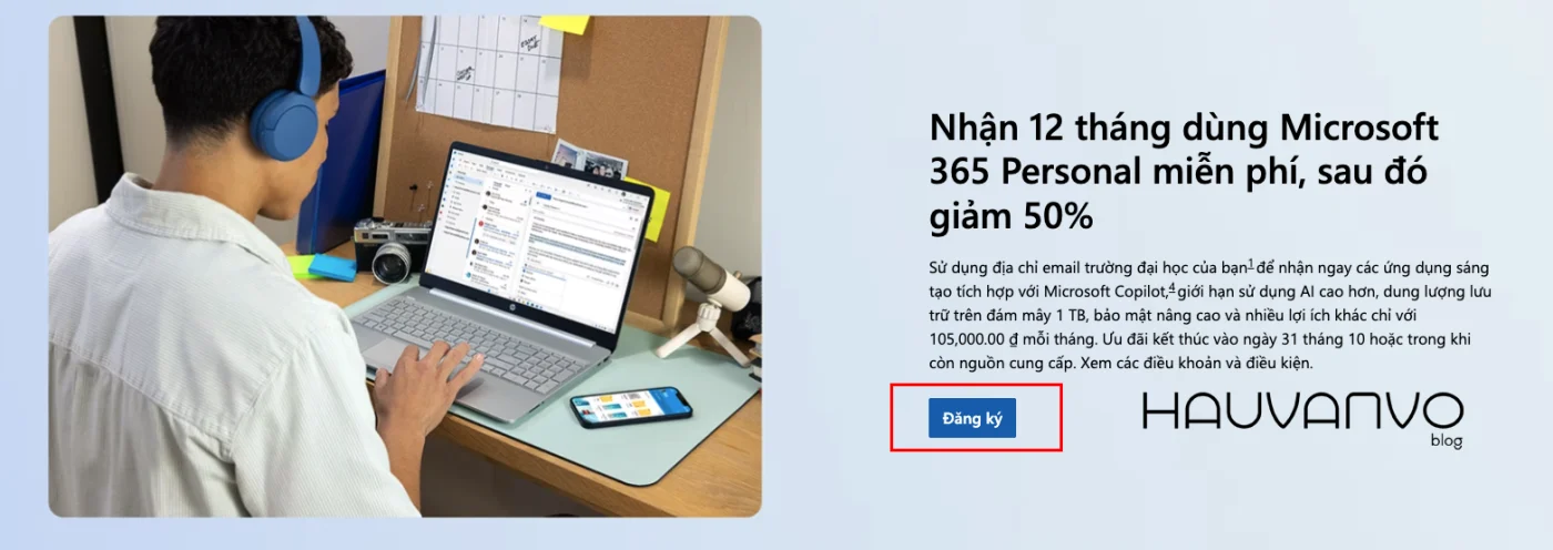 đăng ký nhận ưu dãi office 365 miễn phí cho sinh viên