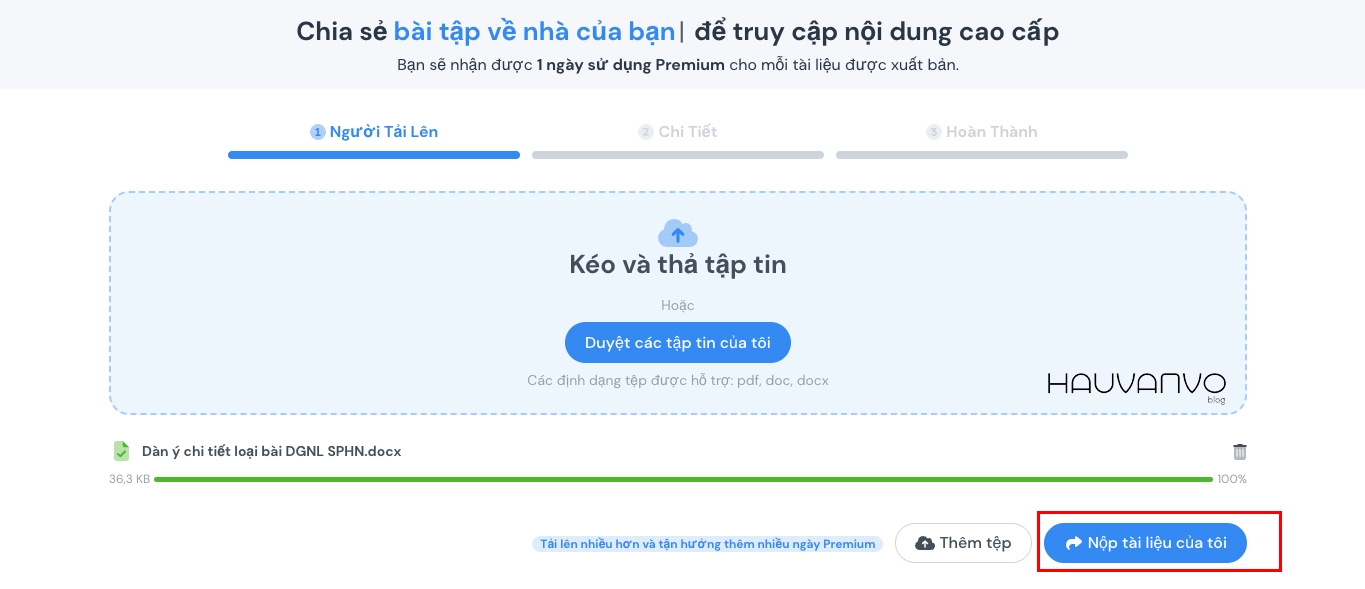 upload tài liệu lên studocu 2